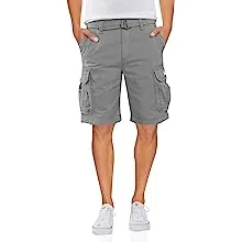 Unionbay Survivor Belted Cargo Short Grey Goose / 30