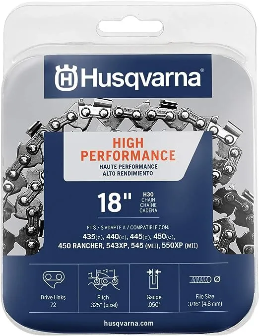 Husqvarna 531300439 Chainsaw Chain, 18" - Pack of 3