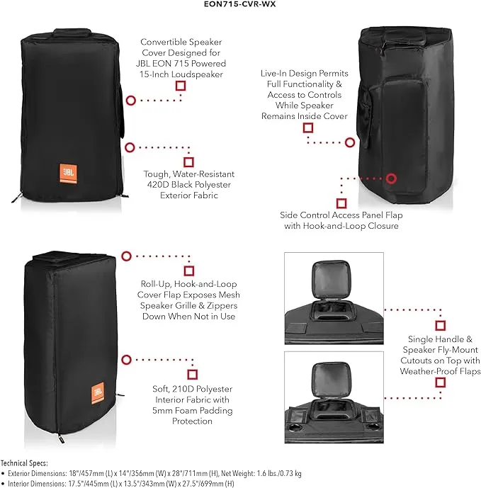 JBL Bags Convertible Cover for EON715 Speaker