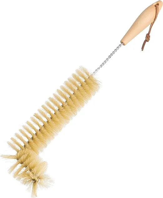 Redecker Natural Pig Bristle Radiator Brush with Oiled Beechwood Handle, 18-1/2-Inches