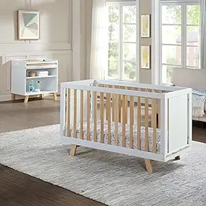 Suite Bebe Livia Convertible Crib in White & Natural