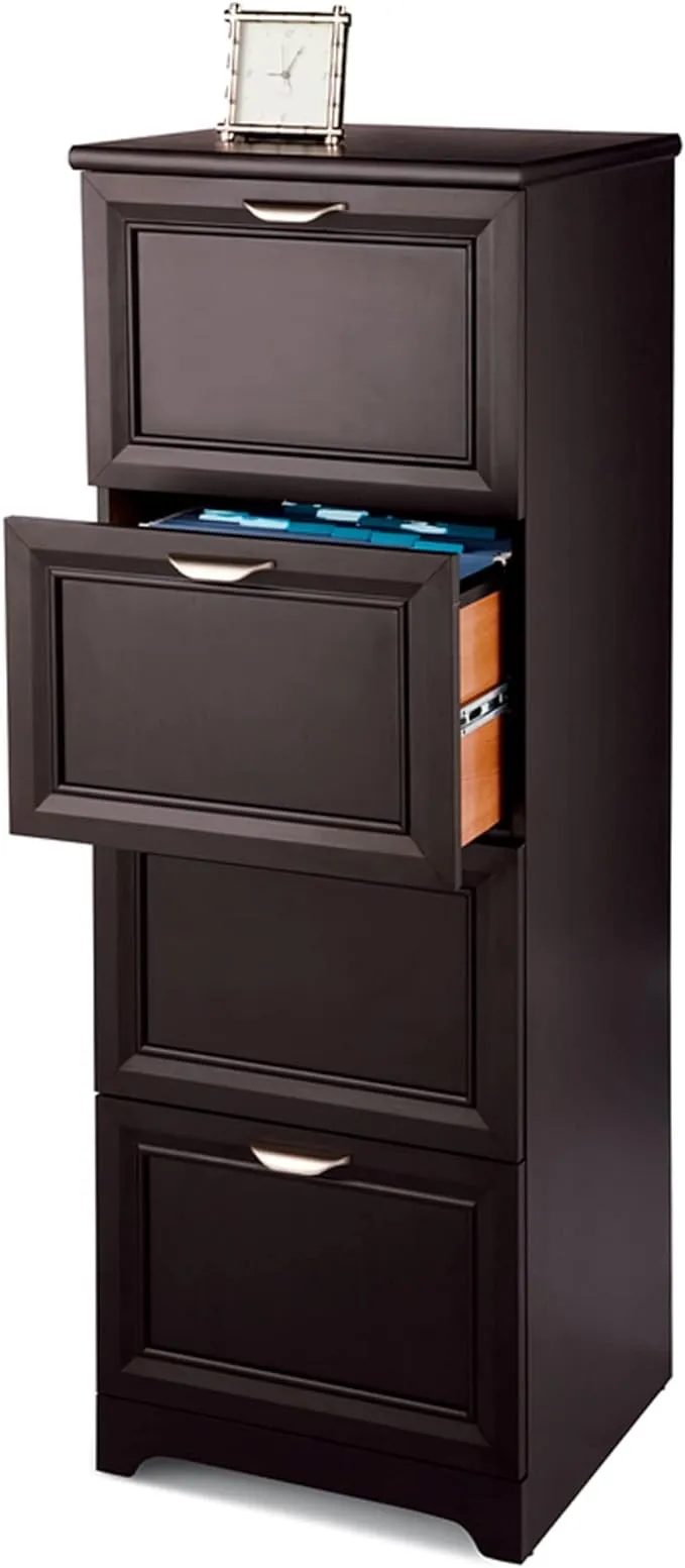 Realspace® Magellan 19”D Vertical 4-Drawer File Cabinet, Espresso