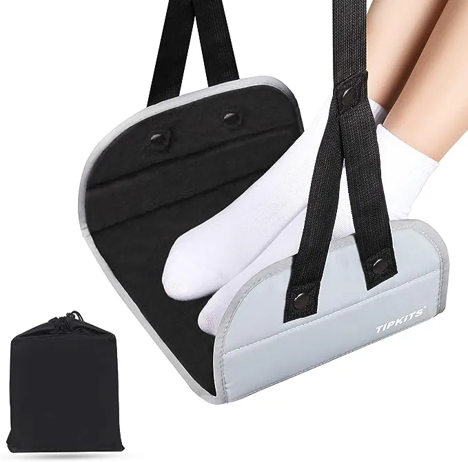 Airplane Footrest with Comfortable No Clashing Base, Portable Travel Foot Res...