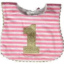 Mud Pie 1st birthday gold glitter bib. Excellent condition, worn once!