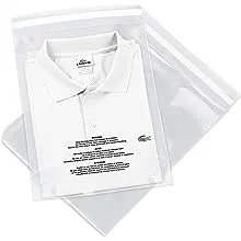 Spartan Industrial - 10" X 13" (1000 Count) Self Seal Clear Poly Bags with Suffocation Warning for Packaging, T Shirts & FBA - Permanent Adhesive 