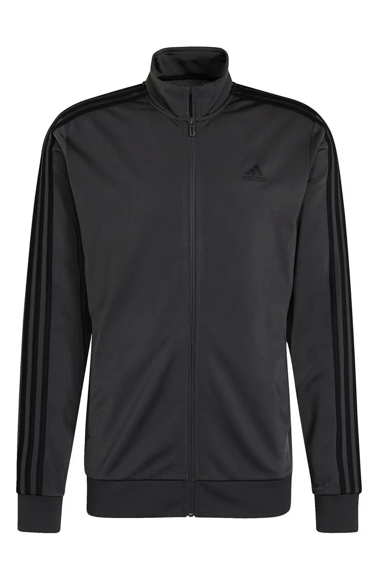 Adidas Men's Essentials Warm-Up 3-Stripes Track Jacket, Black