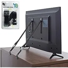 TV And Furniture Anti Tip Straps - Safety Wall Anchors For Baby Proofing Flat No