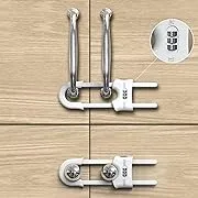 Child Proof Sliding Cabinet Door Code Locks Baby Safety Cupboard Locks Adjust...