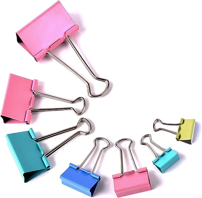 Binder Clips, Lumeiy 162PCS Paper Clips with Assorted Colors and Four Sizes