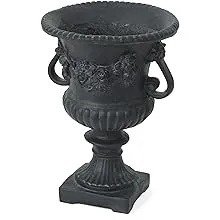 Christopher Knight Home Buena Outdoor 24&#034; Cast Stone Urn, Antique Black