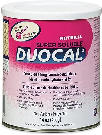 Nutricia Duocal Super Soluble, Unflavored, 14 oz., Can, Powder, 6 Count, #49828, #118262 CS