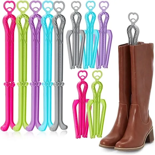 Juvale 10-Pack Boot Storage Shaper Inserts Stand Up Holders, 5 Colors, 4 x 13 Inches