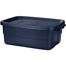 Rubbermaid Roughneck️ Storage Totes 14 Gal, Durable Stackable Storage Containers, Great for Dry Food Storage, Clothing, Camping Gear and More, 6-Pack