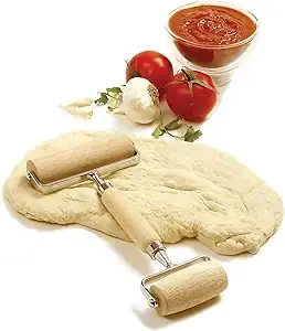 Norpro Deluxe Wood Pastry & Pizza Roller for Pie, Cookie and Pizza Dough