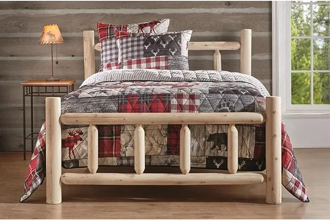 CASTLECREEK Cedar Log Queen Bed