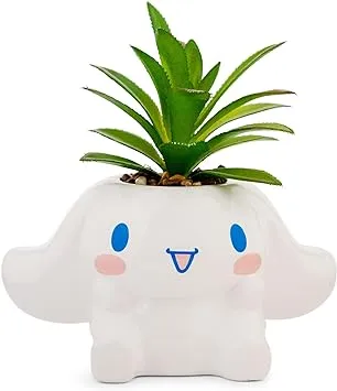 Sanrio Cinnamoroll 3-Inch Ceramic Mini Planter with Artificial Succulent