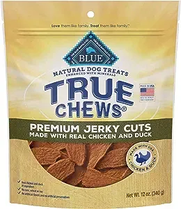 Blue Buffalo True Chews Premium Jerky Cuts Natural Dog Treats, Chicken 12 oz bag