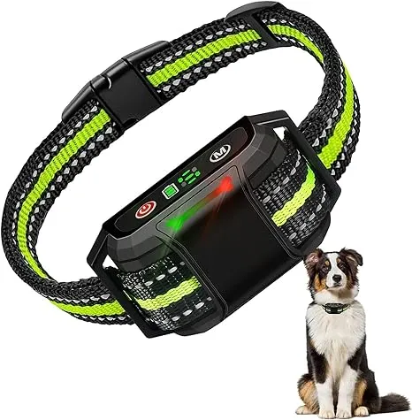 No Shock Bark Collar for Dogs - No Bark Collar for Small Medium and Large Dogs - Barking Control Device - w/2 Vibration & Beep Modes - No Dog Control - Dog Training Automatic