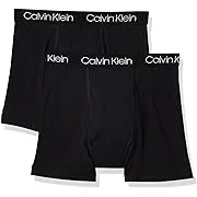 NWT Calvin Klein Boys White/Blue Assorted Boxer Briefs 2 Pack Boys Size M (8-10)