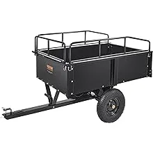 VEVOR Heavy Duty Steel ATV Dump Trailer 15 Cubic Feet Tow Behind Dump Cart Garden Trailer