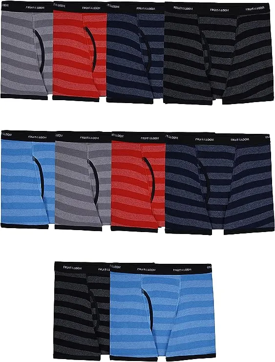 Fruit of the Loom Boys' Tag Free Cotton Boxer Briefs