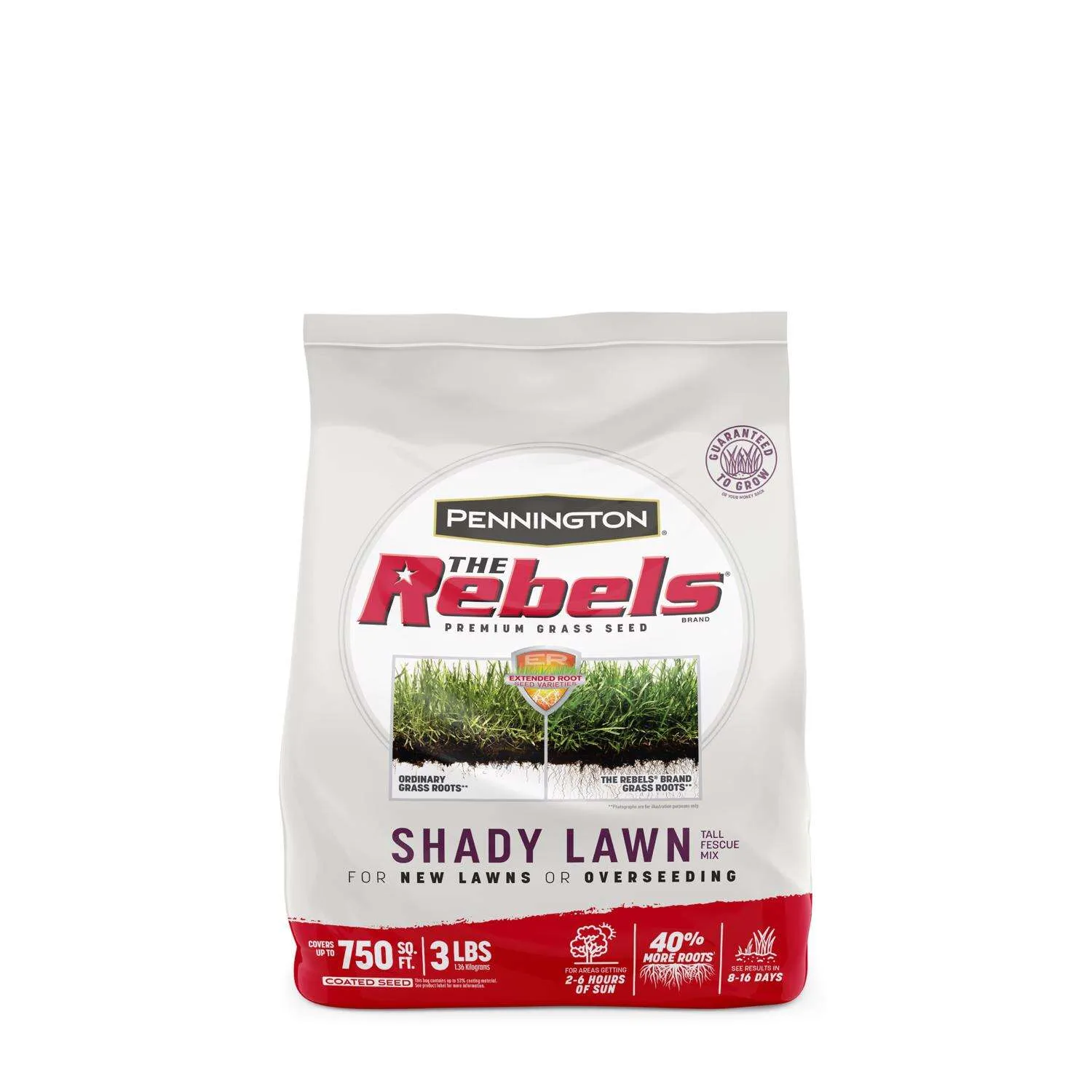 Pennington 100543725 Rebels Shade Mix Grass Seed, 3 lb