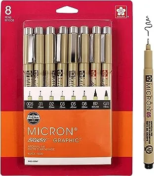 Sakura Pigma Micron Black Pen Set