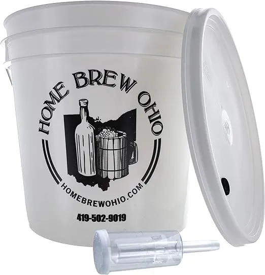 Home Brew Ohio Complete 2 Gallon Fermenting Bucket, White