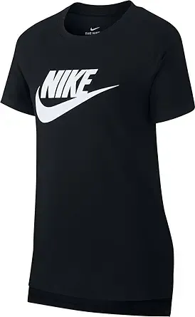 Nike Girls NSW Basic Futura T-Shirt - Black/White Size M