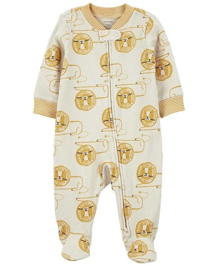 Carter's Baby Boys Lion Zip Up Sleep and Play - Yellow - Size 3 Months