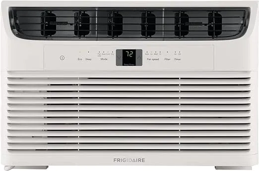 Frigidaire FFRA062WAE Window-Mounted Room Air Conditioner, 6,000 BTU with Multi-Speed Fan, Sleep Mode, Programmable Timer, in White