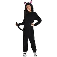 Amscan Zipster Black Cat Onepiece Costume - Medium (8-10)