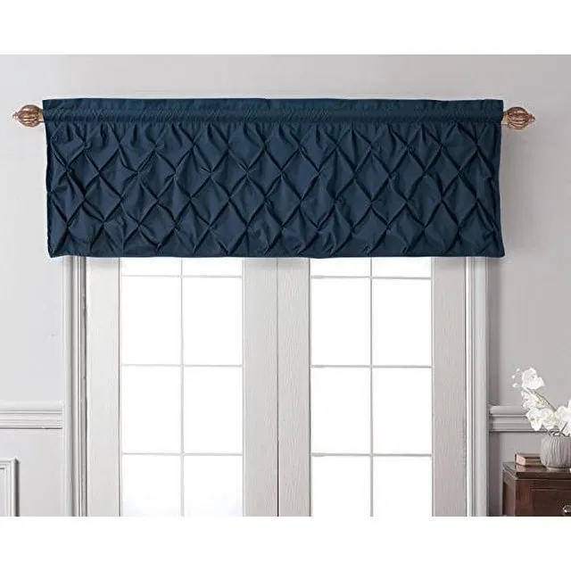 60"x20" Carmen Window Valance Navy - Vcny Home