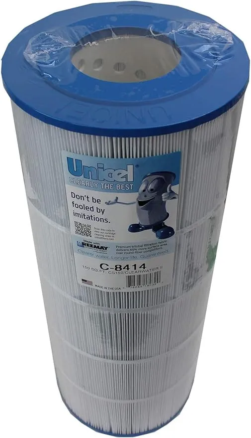 Unicel 150 Square Foot Swimming Pool and Spa Replacement Filter Cartridge with Urethane End Caps for Multiple Pool Filter Models