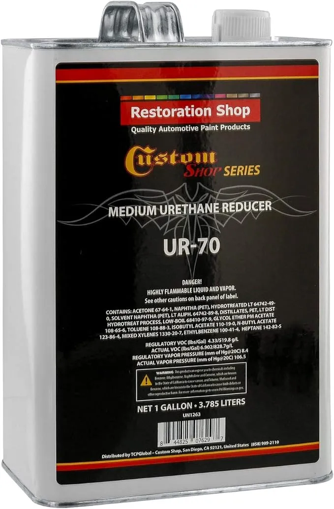 Restoration Shop / Custom Shop - UR70 Medium Urethane Reducer (Gallon) for Automotive Paint and Industrial Paint Use