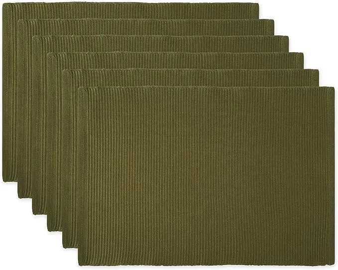 DII Sage Ribbed Placemat (Set of 6)