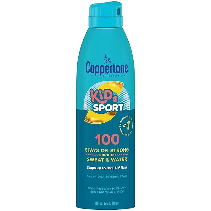 Coppertone Kids Sport Sunscreen Spray SPF 100, 5.5 oz