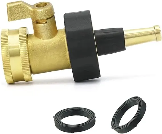 Heavy Duty Brass High Pressure Jet Hose Nozzle with Hose Shut off Valve for Gard