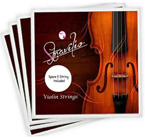 Stravilio Full Set High Quality Violin Strings Size 4/4 & 3/4 Violin Strings, G D A & E