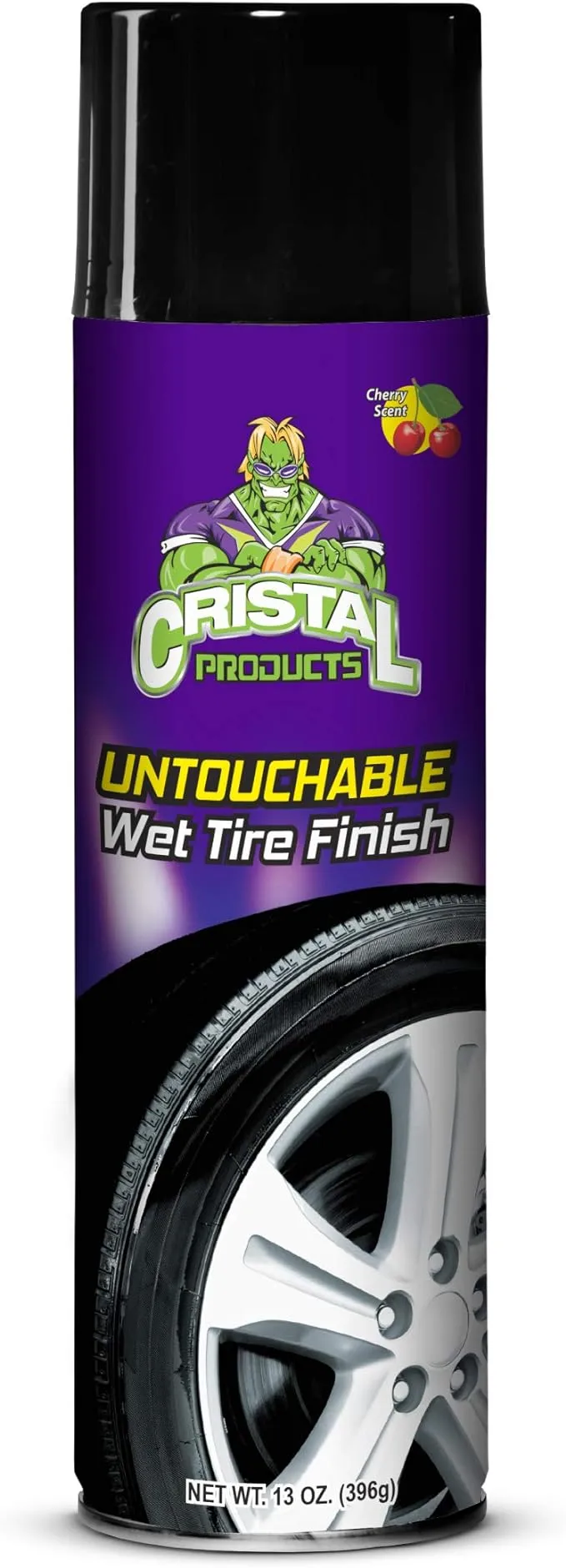 Cristal Products CRI-107-C Tire Shine Untouchable Tire Premuim Dressing Aerosol Gloss Spray for Car Tires, 13 fl. oz.Cristal Products CRI-107-C Tire Shine Untouchable Tire Pre…