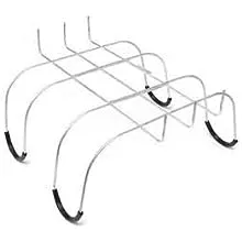 Bulk Case of 50 - Rustproof Galvanized Gravestone Saddles - Floral Cemetery Headstone Saddles MADE IN USA