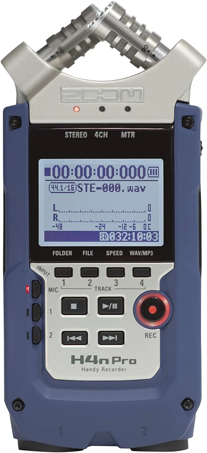 Zoom H4N PRO Digital Multitrack Recorder (Blue)