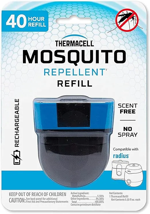 Thermacell Rechargeable Mosquito Repeller Refills Advanced Repellent Formula Provides 20 Protection Zone