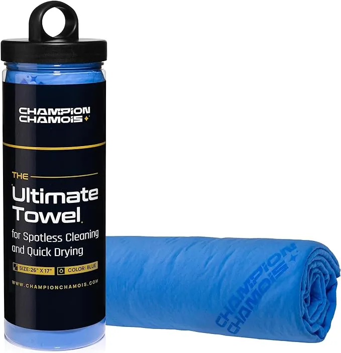 Champion Chamois Synthetic Ultimate Drying Shammy Towel for Car, Boat