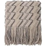 Bigreat Knitted Throw Blanket, 50x60 h, Textured Throw Blankets for Couch Bed 