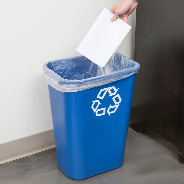 Rubbermaid Commercial Blue Deskside Recycling Container