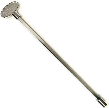 Midwest Hearth Universal Valve Key for Gas Fire Pits and Fireplaces - Polished Chrome (12-Inch)