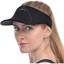 USHAKE Sports Sun Visor for Man or Woman in Golf Running 7-7 3/8, White 