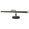 19" 4"-Height LED Piano Lamp - Black/Brass Accents