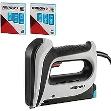 Arrow Electric Staple Gun Kit, Corded Stapler with 3750 Pieces T50 1/4", 3/8", 1/2" Staples, for Upholstery Professional and DIY Projects, T50acd